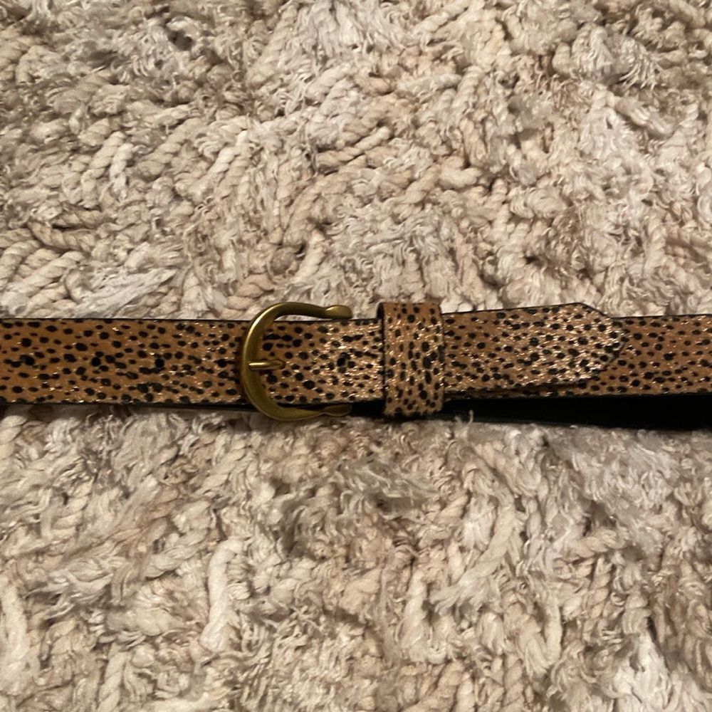 Animal Print Shimmer Belt Ladies Large faux animal hair